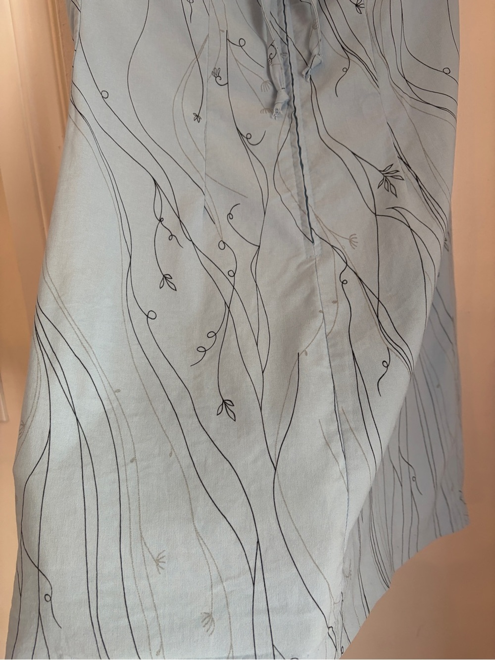 Vintage Light Blue Floral Women's mini Dress - Picture 4 of 16
